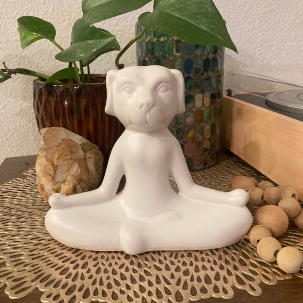 Ceramic Yoga Dog
